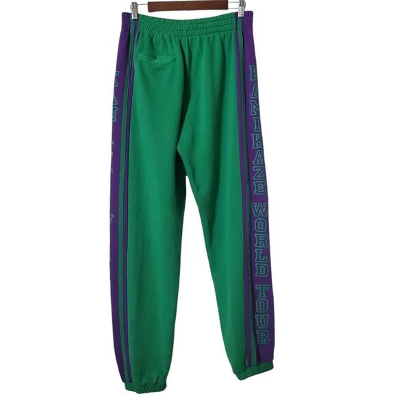 Vintage Kamikaze World Tour Sweatpants Size M Green 90’s Joggers Sweats Mens - Picture 4 of 10